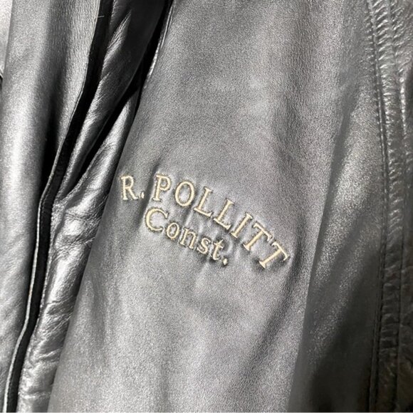 Vintage Canada Sportswear Black Lamb Leather Coat W Drawstring Waist L - Picture 3 of 15